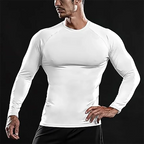 Einfache Frühling Herren Training Sport T-Shirts Schnelltrocknend Eng Anliegend Langarm Kompressionsshirt Sportbekleidung Fitness-Shirts