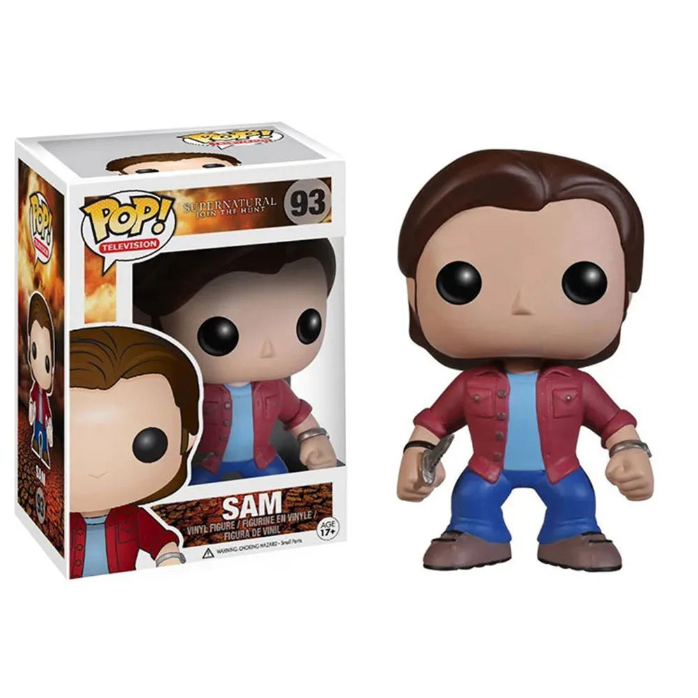 Funko Pop Supernatural Sam #93 Dean #94 Castiel #95 Charlie Crowley Bobby Singer Actionfigur Spielzeug POP-SPN Vinyl-Puppe Kindergeschenk