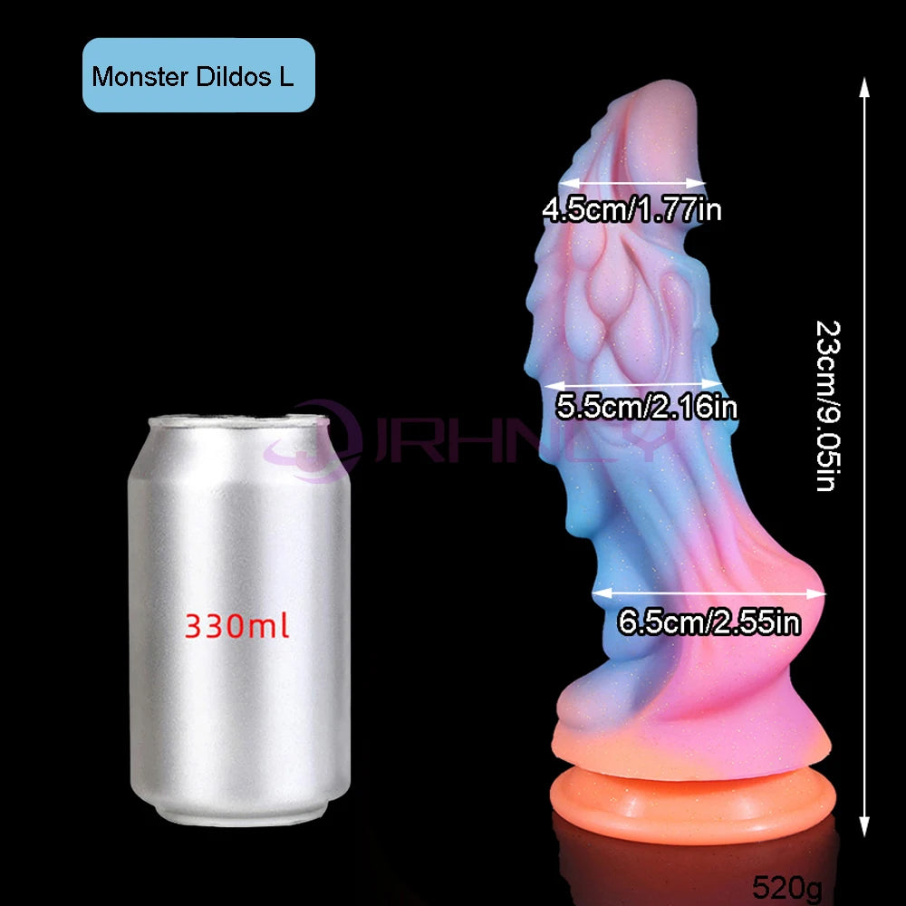 Leuchtende Tierdildos Pferd Realistischer Hundedildo Für Frauen Pferdehoden Monster Drachen-Analdildos Schöne Frauen Männer Sexspielzeug