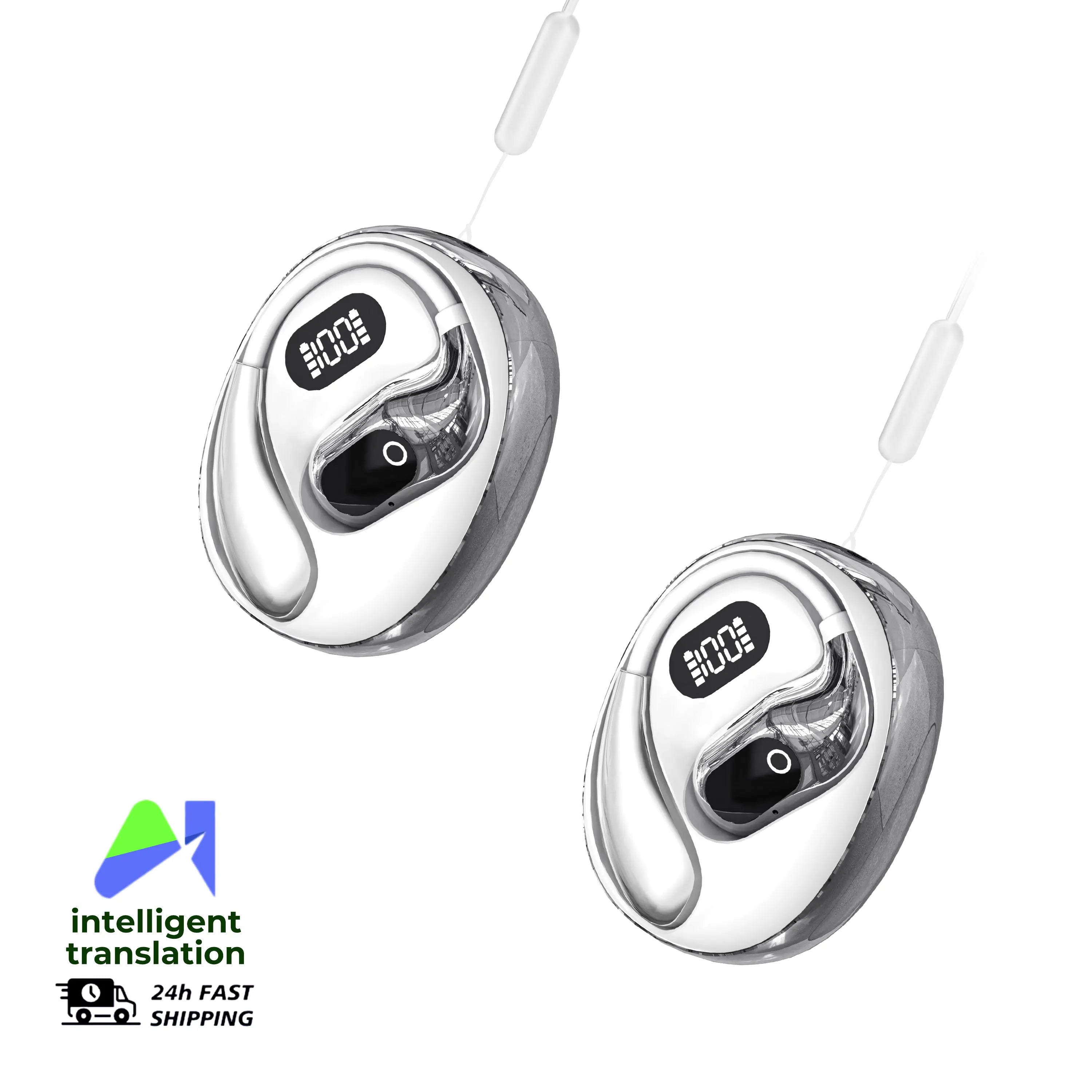 Echtzeit-Übersetzungs-Kopfhörer 144 Sprachen Übersetzer Kopfhörer Kabellose Bluetooth 5.4 Headsets für Business, Büro, Reisen