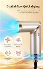 5-in-1 Handgriff Faltbarer Haartrockner Tragbarer Multifunktionaler Heimhaartrockner Negativ-Ionen-Haarpflege Lockenstab Persönliches Styling