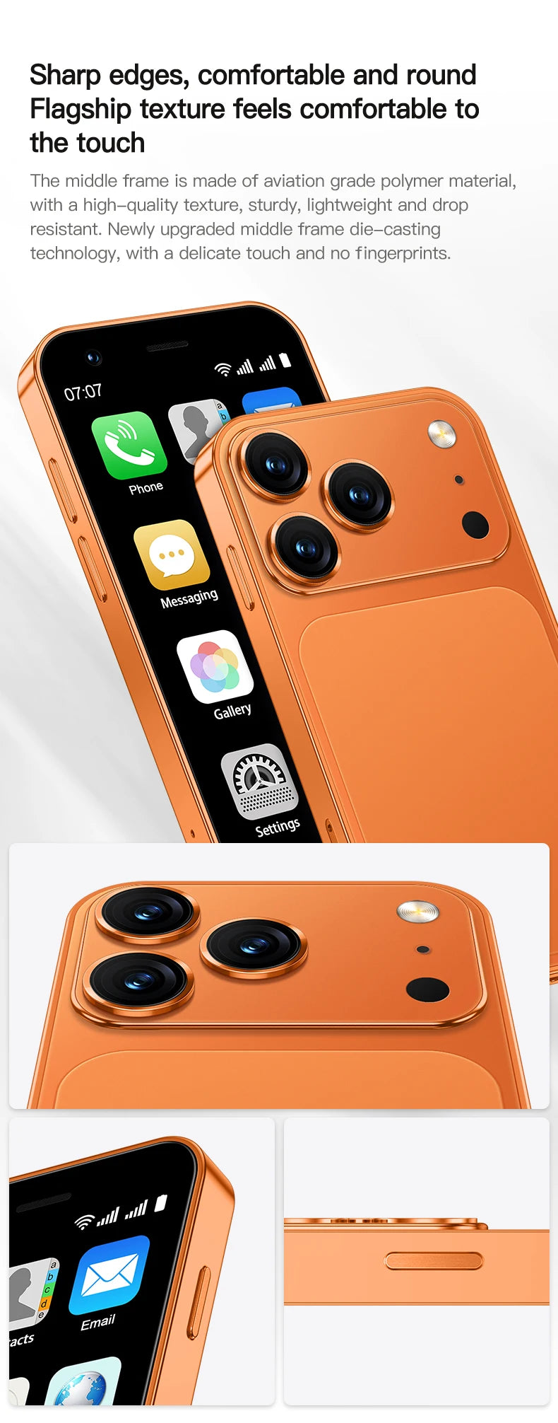 SERVO 18SE MINI 3G Pocket-Smartphone Android System Google Play 16GB ROM 2MP Kamera WiFi Super kleine Smartphones 2 SIM Standby