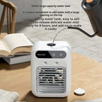 Mini USB Schreibtischventilator, tragbar, leise, kühler Klimaanlage für Schlafzimmer und Zuhause mit Befeuchtungs-Sprühfunktion, Tischventilator