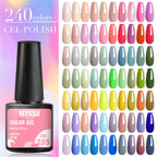 MTSSII 12tlg. Gellack-Set Nude Rosa Rot Glitzer Semi Permanent Soak Off UV Gel Nagellack Maniküre Kit Nagelzubehör DIY