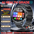 EKG High-End Gesundheits-Smartwatch Herren Blutdruck Lipide Blutsauerstoff Körperanalyse Harnsäure Gesundheitstracker Smartwatch Herren Damen