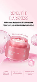 Koreanische rosa Kollagen PDRN Kapselcreme mit Niacinamid Creme für ungleichmäßigen Hautton Leichte Gesichtsfeuchtigkeitspflege Nicht fettende Pflege