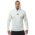 Gym Running Sport T-Shirts Herren Baumwolle Langarm Kapuzenpullover Kleidung Fitness Bodybuilding Muscle Hoodies Workout Jogging Shirts