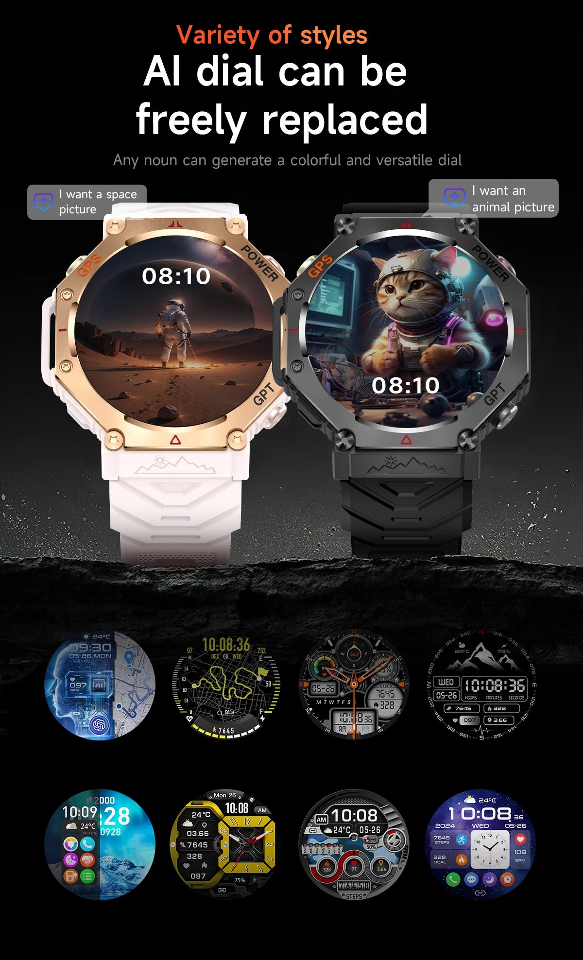 T-Rex 3 Ultra Militärische GPS-Smartwatch 10ATM Wasserdicht Kompass Höhenmesser Barometer AMOLED Herren HD Anruf Sport-Smartwatch