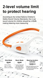 Air-Conduction-Stereo-Kopfhörer Kinder Open-Ear-Bluetooth-6.0-Ohrhörer Drahtlose Geräuschunterdrückung Lern-Musik-Headset Ohrbügel
