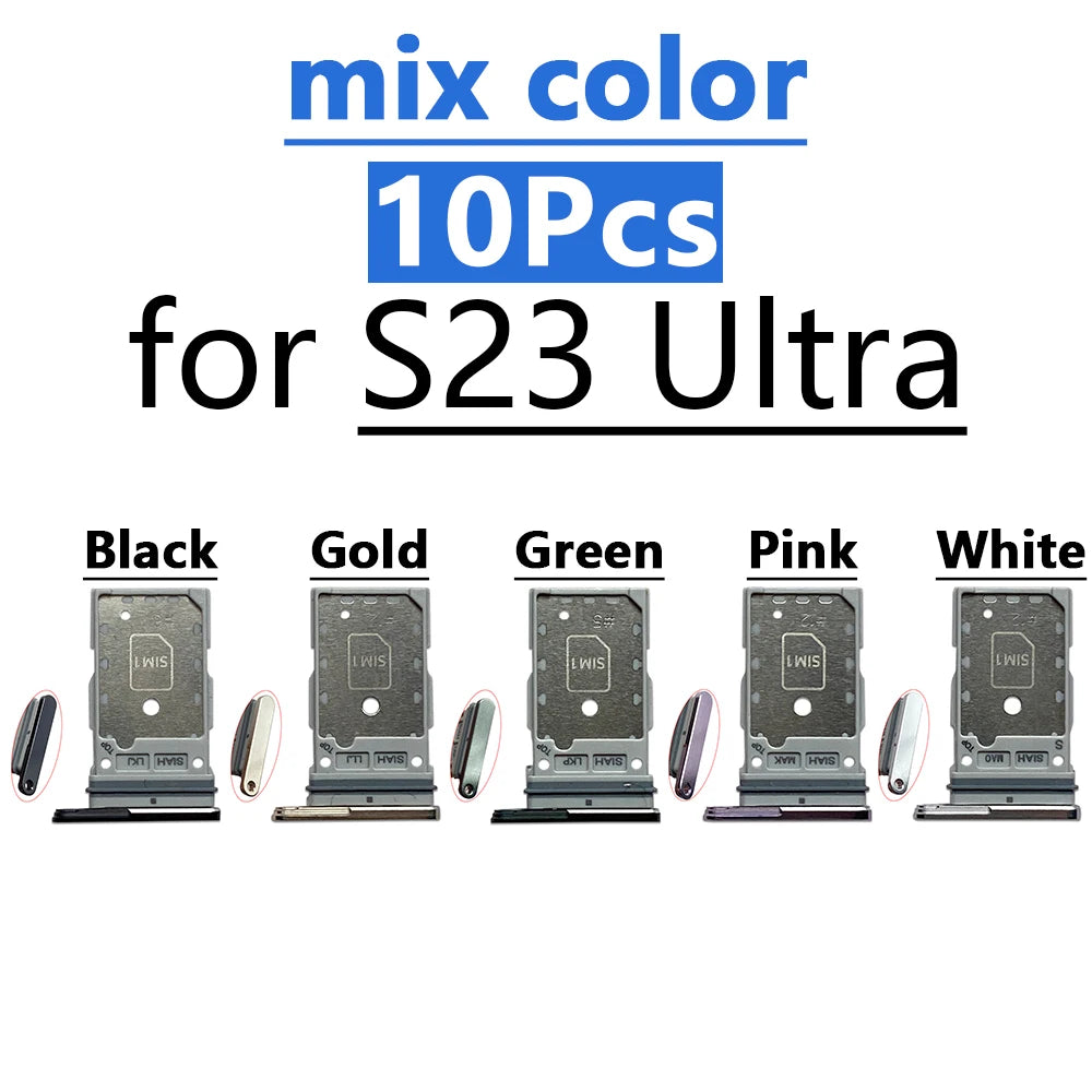 10 St. SIM-SD-Dual-Karten-Telefonkartenhalter-Adapter in verschiedenen Farben für Samsung S23 S24 S25 Plus S23 Ultra SIM-Kartenfach Einschub