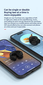 Kabellose Kopfhörer Bluetooth 5.3 Ohrhörer mit Mikrofon Einzelner In-Ear Sport Wasserdichte TWS Earbuds Bluetooth Freisprech-Headset