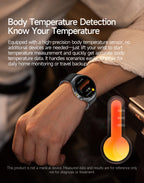 Neue genaue EKG-Smartwatch, Blutfettwerte, Fünf-Organe-Gesundheitscheck, Körpertemperatur, BT-Anruf, Sport-Smartwatches für Herren 2026