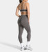 Teveo Eng anliegende, nahtlose Yoga-Leggings mit Leopardenmuster, hautfarbener hoher Elastizität, geeignet als Fitness-Laufhose