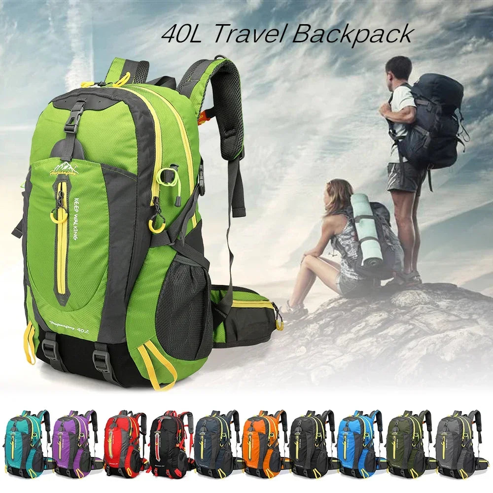 40L Wasserabweisender Reise-Rucksack Camping Wander Laptop Daypack Trekking Klettern Rucksäcke für Herren Damen Wanderausrüstung