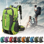 40L Wasserabweisender Reise-Rucksack Camping Wander Laptop Daypack Trekking Klettern Rucksäcke für Herren Damen Wanderausrüstung