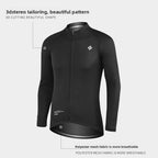 XINTOWN Herren Langarm-Radtrikot, Rennbekleidung für Frühling/Sommer, Export-Fahrradbekleidung, einfarbiges Langarm-Oberteil