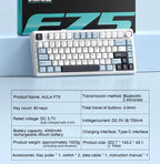 AULA F75 2.4G Kabellos/Bluetooth/Kabelgebunden Gaming Mechanische Tastatur RGB Angepasstes 75% Layout OEM Profil Gasket Struktur