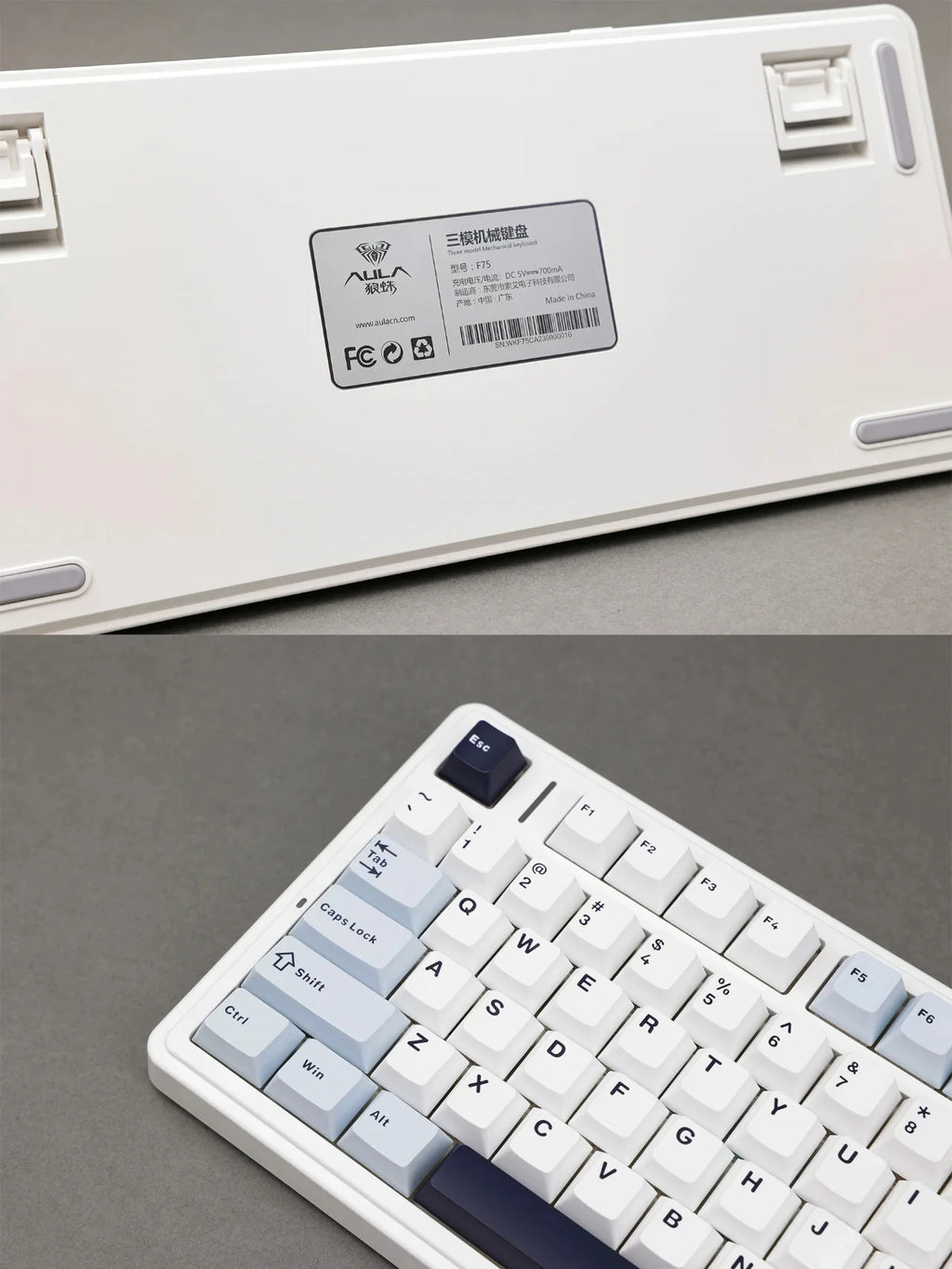 AULA F75 2.4G Kabellos/Bluetooth/Kabelgebunden Gaming Mechanische Tastatur RGB Angepasstes 75% Layout OEM Profil Gasket Struktur