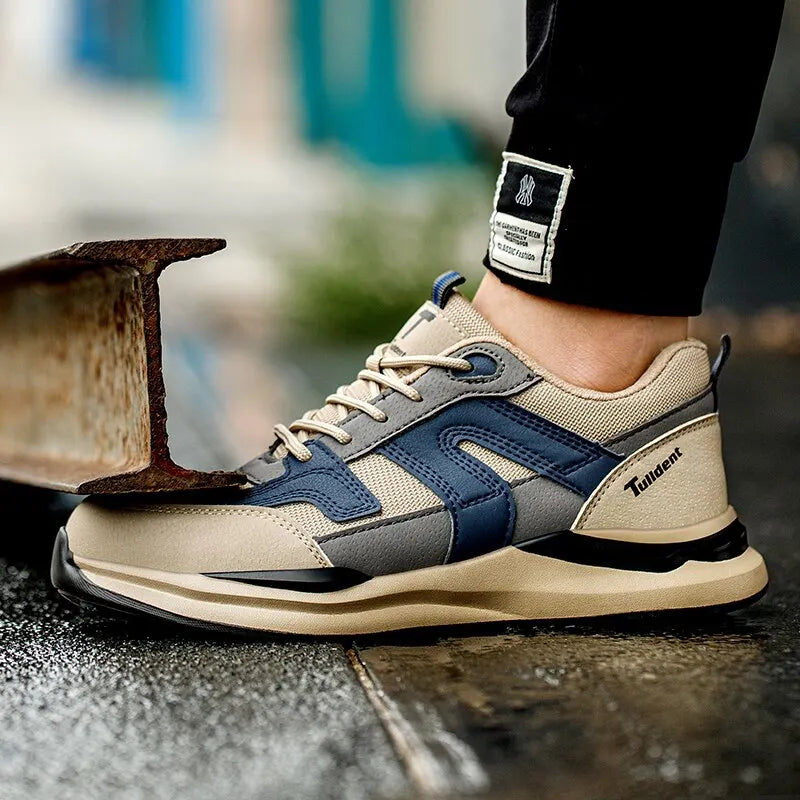 Sicherheitsschuhe Herren mit Stahlkappe Anti-Smash Arbeitsschuhe Sneaker Leicht Stichschutz Unzerstörbare Schuhe Dropshipping