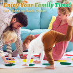 Twister Spiel Twister Lustiges Balance Familienspiel mit Drehscheibe Bodenmatte Bodenspiel Geschenk für Kinder Familiengeburtstagsfeier