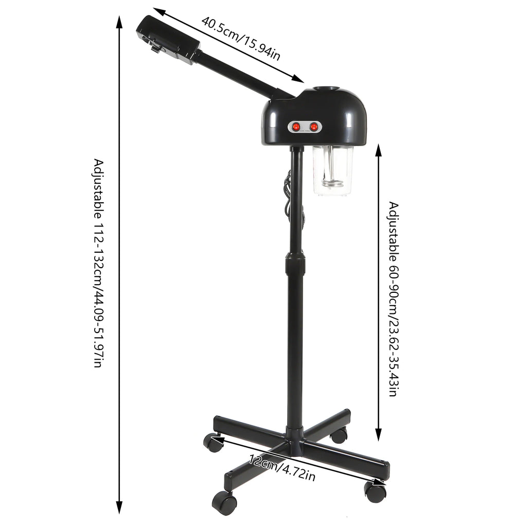 750ML Professioneller Gesichtsbedampfer, 800W Einstellbares Hautpflegegerät, Dampfgerät für Salon, Schönheit und Spa