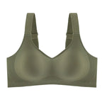 Damen-Push-up-BH, schön am Rücken, große Größen, weicher Halt, nahtlos, einteilig, ohne Bügel, verstellbarer, dünner Sport-BH nahtlos