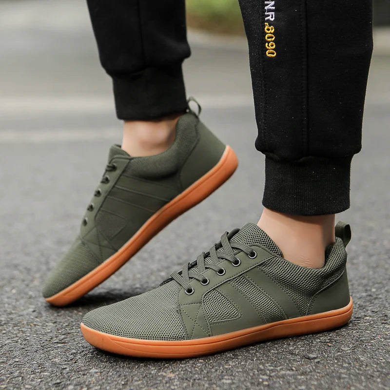 FANCYLEE Klassische Damen GAT Barfuß-Sneaker Retro Wildleder Minimalistische Walkingschuhe Weite Passform Zero Drop Freizeitschuhe Größe 36-41