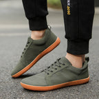 FANCYLEE Klassische Damen GAT Barfuß-Sneaker Retro Wildleder Minimalistische Walkingschuhe Weite Passform Zero Drop Freizeitschuhe Größe 36-41