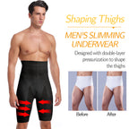Herren Body Shaper Bauchkontroll-Shorts Shapewear Bauchmieder Boxer Slips Hohe Taille Schlankheitsunterwäsche Bein Kompressionshose