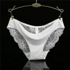 Damen Spitzenhöschen Sexy Transparenter Slip Niedriger Bund Baumwollzwickel Slips Übergröße Damenunterwäsche Dessous Neu Heißer Verkauf