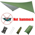 260x140cm Camping Hängematte Doppelgröße Fallschirm mit Moskitonetz Regenschutz Tarp Leicht für Wandern Reisen