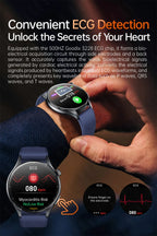 2026 Neue Smartwatch NFC EKG+PPG Blutsauerstoff Harnsäure Blutdruck Saphir Smartwatch Herren für Android iOS Smartwatch Herren