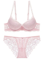 1 Set Elegantes Dessous-Set aus Spitze mit Stickerei und atmungsaktivem Stoff: Push-Up-BH, transparenter Schlüpfer mit tiefem Bund – das ultimative Valentinstagsgeschenk