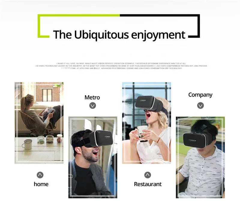 VR Shinecon 10.0 Helm 3D-Brille Virtual Reality Headset für Smartphones VR-Brille Videospiel Fernglas