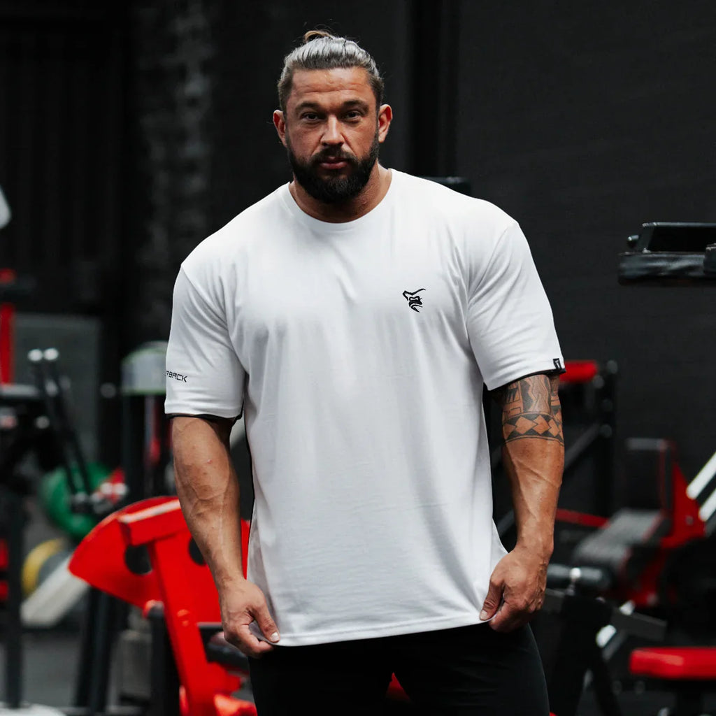 SILVERBACK Lockeres Herren-Baumwoll-T-Shirt Sommer Gym Fitness Rundhals Kurzarm Laufshirts Legere Premium Sportbekleidung