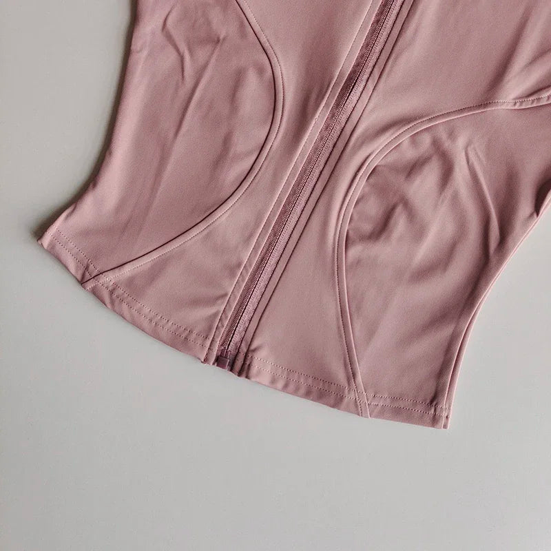 Slim Fit Sportjacke Stehkragen Reißverschlussmantel Sport Fitness Yoga Kleidung Plus Samtjacke Schlankheits-Schnelltrocknender Anzug
