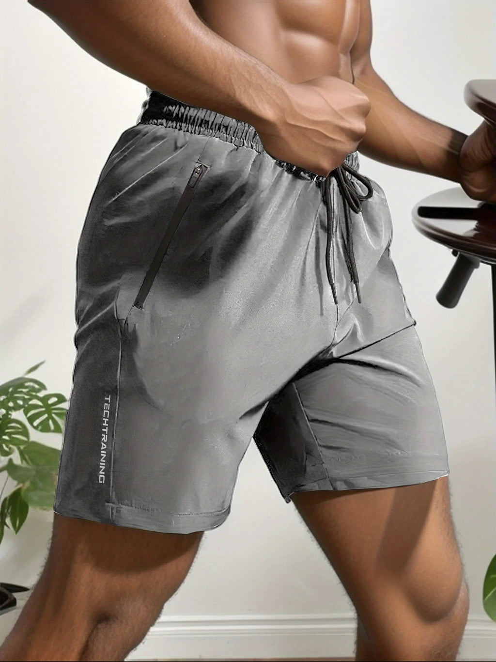 Herren-Shorts für sommerliches Fitnessstudio-Training, Laufen, Radfahren, schnell trocknend, atmungsaktiv, mit Kordelzug, Sporthose, Ausgeh-Outfit0428