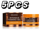 Intensives Bräunungsgel & Creme Set Beschleuniger Bräunung Dunkle Haut Lang anhaltend Feuchtigkeitsspendend Gesicht Körper Selbstbräunungscreme ohne Sonne