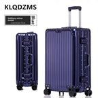 KLQDZMS Deutscher Koffer aus Aluminium-Magnesium-Legierung, 20 Zoll, Handgepäck, 28 Zoll, großes Fassungsvermögen, Reisekoffer aus Leder für Geschäftsreisen