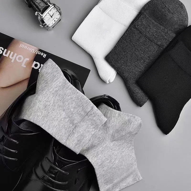 20 Stück/Los Herren Socken aus reiner Baumwolle Übergröße Einfarbig Freizeit Business Lange Socken Atmungsaktive Weiche Herrensocken EU39-48