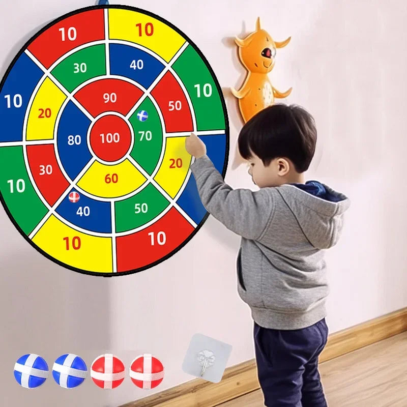 66CM große Dartscheibe Kinder-Dartscheibe mit klebrigen Bällen Jungen Spielzeug Indoor Sport Outdoor Spaß Familienparty Spiel Spielzeug