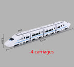 Kinder DIY Simulation Hochgeschwindigkeitszug Spielzeugauto Elektrische Sound-Licht Modellbahn Lernspielzeug für Jungen Mädchen Geschenk