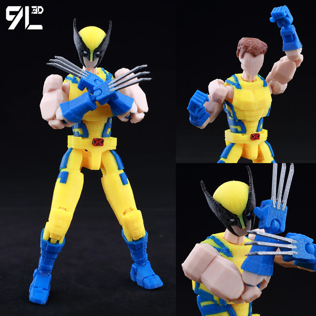 9L3D Gedruckte Deadpool Wolverine Batman Spider-Man Venom Actionfiguren Dummy13 Lucky13 T13 Anime Modell Spielzeug Sammlerstücke Geschenke