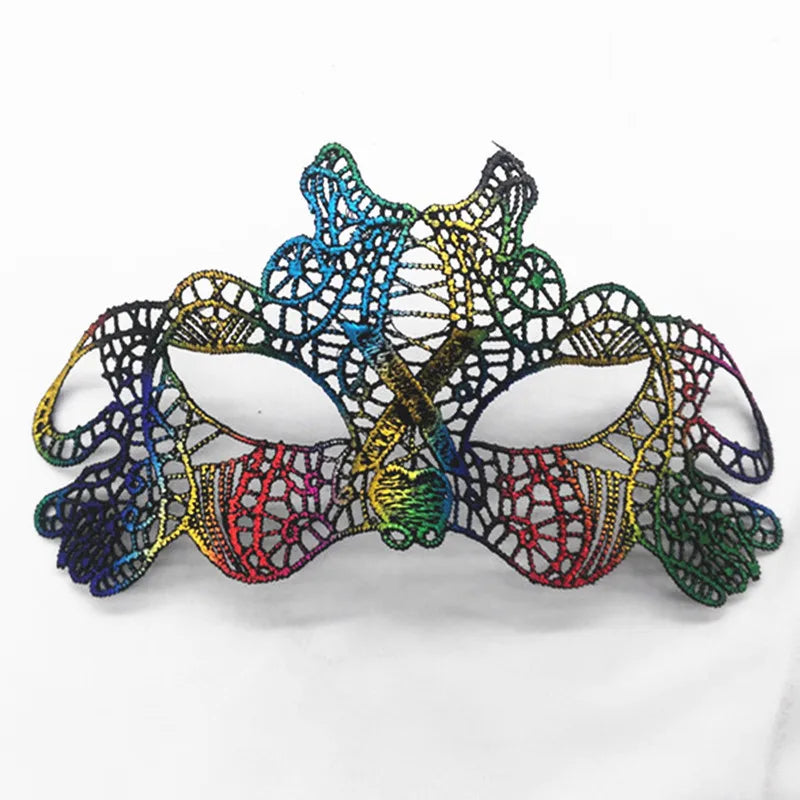 Neue Damen Hollow Lace Gesichtsmaske Maskerade Sexy Cosplay Abschlussball Party Requisiten Kostüm Maske Nachtclub Halloween Schwarze Augenmaske