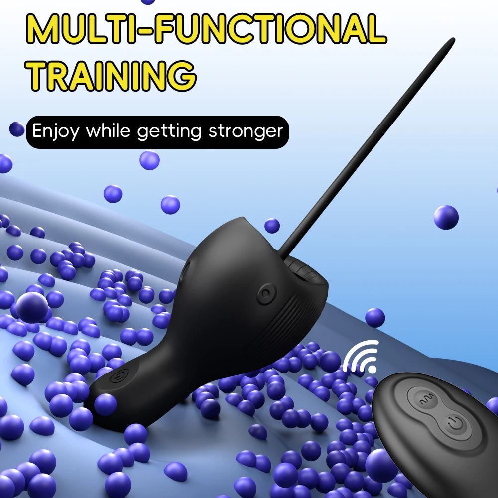 Penis Vibrator, männlicher Masturbator, Harnröhren-Dilatoren, 10-Vibrations-Männer-Stroker, Penistrainer, Eichelstimulator, Sexspielzeug für Erwachsene