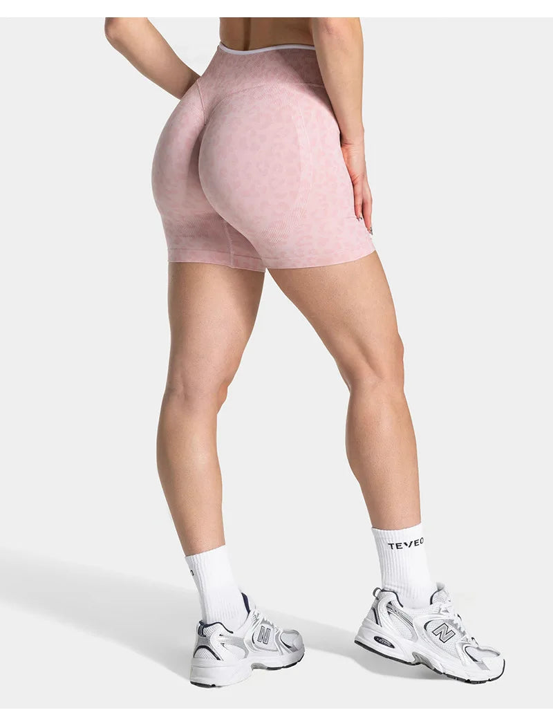Schnelltrocknende, nahtlose Yoga-Shorts für Damen, hohe Taille, Po-liftend, Bauchkontrolle, Lauf- und Fitnesshose