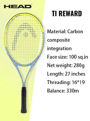 HEAD Carbon Composite Integration Tennisschläger für Anfänger Damen Herren Studenten Einzel-Trainingsschläger