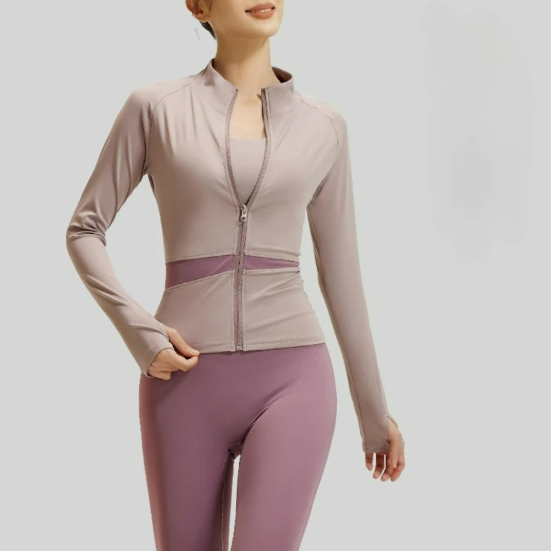 Yoga Set 3-teilig, Gym Kleidung, Sportbekleidung, Yoga Anzüge für Damen, Langarm Crop Top, Fitness Set, Trainingsanzüge, Sport-BH, Gym Leggings