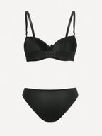 Hochwertiges sexy Dessous-Set für Damen aus Spitze mit Schnürung und Bügel-Push-up, 2-teiliges Set für den täglichen Gebrauch, Unterwäsche-Set A2127