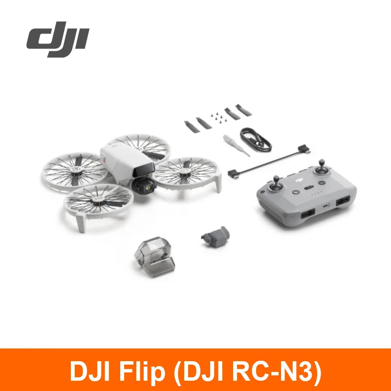 DJI Flip Kameradrohne mit 4K UHD Kamera unter 249g 3-Achsen Gimbal Stabilität 44000ft/13km Videoübertragung Original